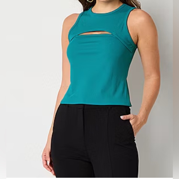 Bold Elements Womens Crew Neck Sleeveless Blouse - Picture 1 of 7